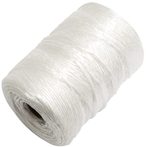 AERZETIX - C65326 - Cuerda/Cordel de Embalaje Manual 300 m Ø2.5mm - en Polipropileno - Obras construcción casa jardinería albañilería ladrillo Bloques de hormigón cordón Rollo - Color Blanco