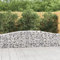 Homgoday Gabionenkörbe 2 Stück 400 x 30 x 60/80 cm aus verzinktem Eisen, Gabionen für Steine, Gabionen für den Garten, Gabionen, Blumenkästen