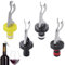 KANOSON Flaschenstopfen Set, 4-farbig, Universal, Vakuum, Silikon, Kunststoff, Zylindrisch, Gelb, Rot, Schwarz, Weiß