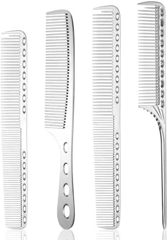 4 pettini da parrucchiere in alluminio, per uomo e donna
