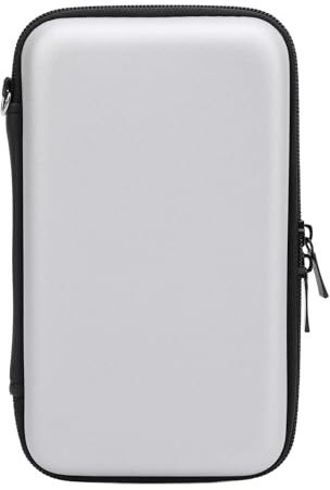 Tragetasche Kompatibel mit New 2DS XL 2DS LL für New 3DS 3DS, Wasserabweisende Hartschalen-Reisetasche mit 8 Spielesteckplätzen, Tragbare Konsolen-Schutztasche (Silver)