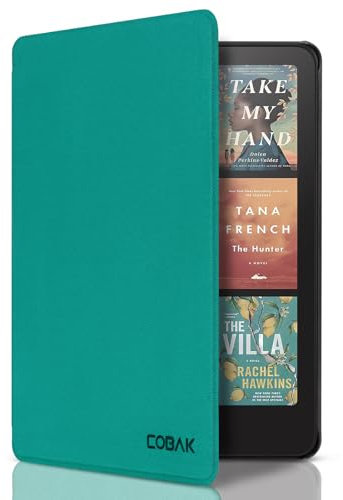 CoBak Hülle für 7 Zoll Kindle Paperwhite 12th Gen 2024 und Kindle Colorsoft Signature Edition - Völlig Neue Smart Cover mit Auto Schlaf/Aufwach, Jadegrün