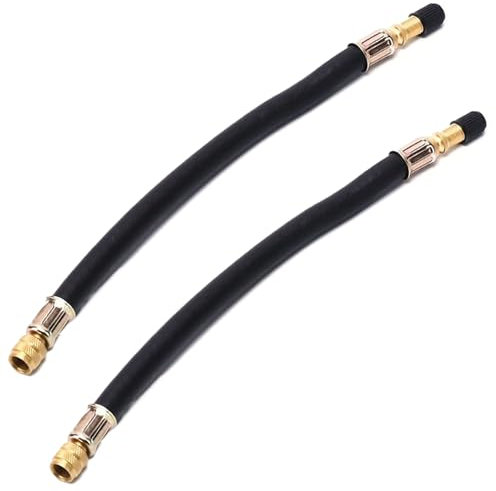 2 Pezzi Estensione della Valvola per Pneumatici, Estensione Valvola Pneumatico, Gomma Prolunga per Valvola, Gomma Flessibile per Auto, per Auto Bici Camion Motocicletta, 190mm