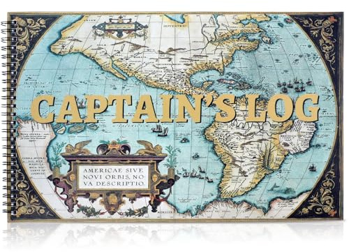 gisgfim Libro de registro de capitán de 8.5 x 11 pulgadas, libro de registro de barco, libros de registro de navegación náutica para capitán y marineros, regalos de seguimiento y organización de