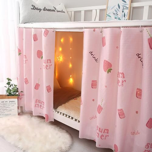 ITODA Students Bunk Bed Curtain Stylish Thicken Canopy Bed Curtains Privacy Bed Tent Dustproof Blackout Drapery Mosquito Protection Nets Bedding Tent Dormitory Shading Cloth for Single Bed(1PCS)