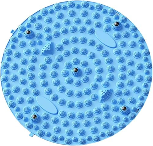 Foot Massager Mat, TPE Foot Pressure Point Pad, Portable Acupoint Mat for Relaxing Pressure (35cm Blue)