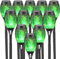 Mateju Lampes Solaires Exterieures Jardin, IP65 Étanche Deco Jardin Exterieur Lanterne Solaire, Lampe Solaire Eclairage Chemins pour Terrasse Pelouse Cour et Paysage, Flamme (Vert,6 pcs)