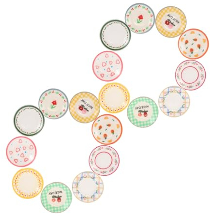 FRCOLOR 18 Pcs Vaisselle De Maison De Poupée Accessoires Miniatures Accessoires De Cuisine De Maison De Poupée Résine