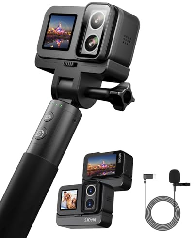 SJCAM SJ20 Action Camera with MIC and Ultra Night Vision & True 4K,8H Power,4K Dual Lens,154° Wide-Angle FOV,Low-Light Motion,Super Stabilization,8X Zoom,30M for Snorkling,Surfing,Diving