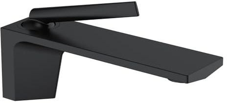 BiaoTeng Grifo para Lavabo de Baño Negro Empotrado En La Pared agua Fría y Caliente Grifo Lavabo Baño Laton