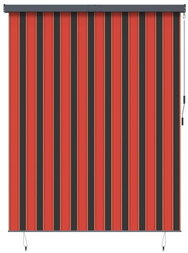 Sophrelle Tenda a Rullo con Tende Rigato Arancione e Marrone 200 x 250 cm Arancione,362092