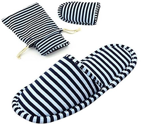 Non-Disposable Travel Slippers - Portable Closed Toe Sandals for Spa, Hotel, Business Trips & Flights