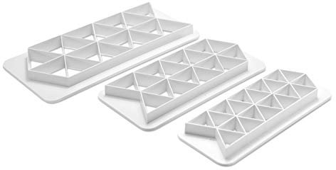 Ateco 5723 - Taglierina per fondente geometrica, in plastica, triangolo