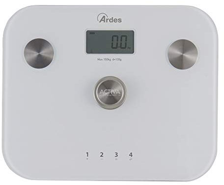 Ardes AR2PPBFM ACTIVA Bilancia Pesapersone Digitale Senza Batteria in Vetro NO Pile Peso Max 150 kg