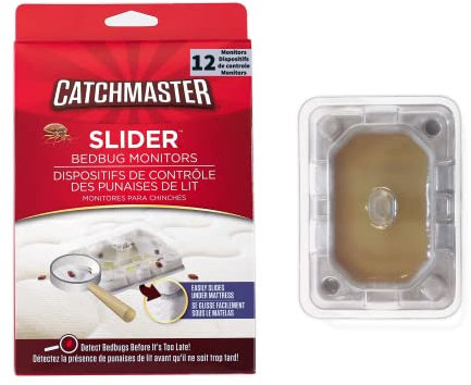 Catchmaster Bettwanzen Monitor zur Prävention 12x - Bettwanzen Detektor für Befallermittlung - Geruchloser Detektor mit einzigartiger Anwendung - biologisch abbaubares Mittel (12 Stück)