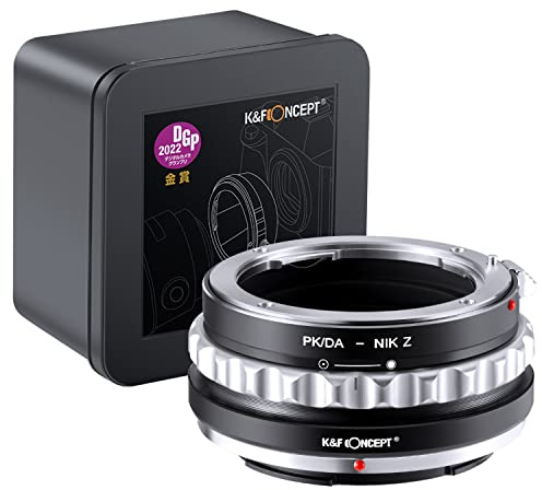 K&F CONCEPT Bague d'adaptation Manuelle Compatible avec Utiliser Objectifs compatibile Con PENTAX K(PK/DA) sur Appareils Photo compatibile Con Nikon Z de Version IV PK/DA-NIK Z