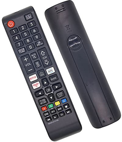 Riry Reemplazo BN59-01315B Mando Samsung Smart TV para Mando Universal Samsung LCD LED UHD QLED 4K con Netflix, Prime-Video Rakuten-TV Button