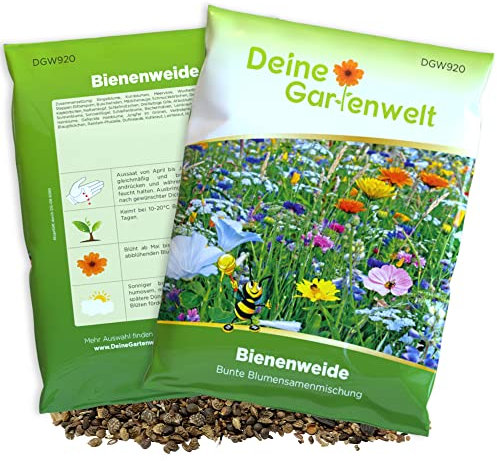 Bienenweide Blumenmischung - 100 g Samen für Bienenwiese - Bienen und Hummelmagnet - Saatgut für bunte Blumenwiese