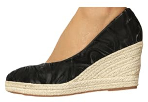 Escarpins à Talons Hauts compensés à Bout Pointu pour Femmes, Escarpins à Enfiler, Chaussures habillées pour Dames pour fête, Mariage, soirée,Noir,41 EU