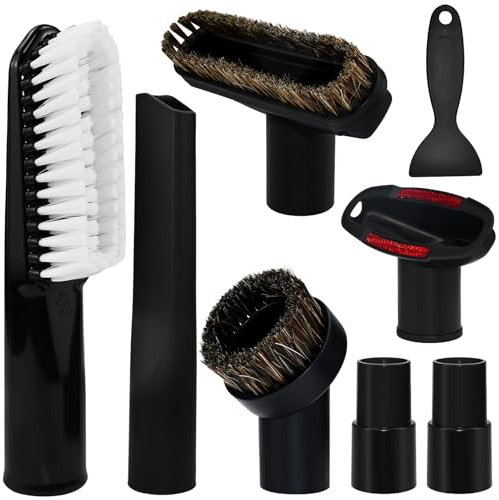 LANSKYLAN 8 PCS Accesorios Aspiradora Universal Boquilla Aspiradora para Tapicería Cepillos Repuesto para Aspiradora y Adaptador Cepillo Aspiradora Universal para Aspiradoras Calibre 32mm y 35mm
