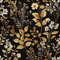 Alzkkll Goldene Blumige Blätter Tapete 44.5CM x 3M Kontakt Papier Abnehmbar Wasserdicht Tapete Dekorative Vinyl Selbstklebende Tapete Geeignet Für Küche, Bad, Schlafzimmer, Wohnzimmer