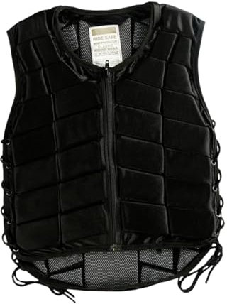 Sharplace Chaleco para Montar Protector de Equipo Protector Chaleco Ecuestre Acolchado Chaleco para Niños Niñas (Negro), S