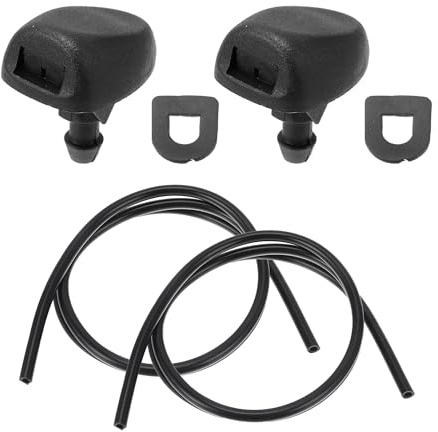 A ABSOPRO Kit De Boquillas De Lavado De Parabrisas Para Peugeot 207 07-15 Boquillas De Pulverización Chorro De Limpiaparabrisas No.6438H4 2 Pcs Juntas 2 Pcs Manguera De 1 Metro