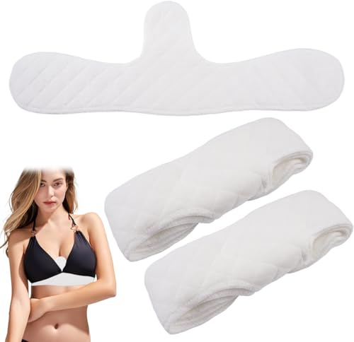 Orixo 10 Pezzi Fodere Antisudore per Reggiseno, Inserti Reggiseno in Cotone Riutilizzabili, Lavabile Donna Fascia Banda Sottoseno in Cotone per Il Sudore del Busto, Fodera per Il Sudore del Reggiseno