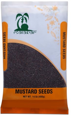 Malabar Black Mustard Seeds Whole Spice (Kali Rai) 400g All Natural ~ Gluten Friendly | NON-GMO | Kosher | Vegan | Indian Origin