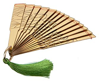 Ubaywey Anime Doma Hand Fan Cosplay Douma Éventails Pliables Accessoire Éventail Guerre Japonaise Arme Accessoires Halloween, or, taille unique