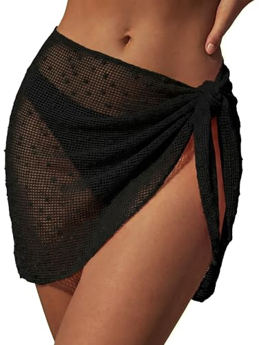 Ekouaer Sarong Wraps for Women Beach Cover Up Short Crochet Coverup Skirts