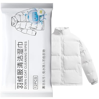 Toallitas de limpieza portátiles sin agua, cuidado de chaqueta acolchada, removedor rápido de manchas para ropa, limpieza de polvo y suciedad, comodidad extra, accesorio moderno de lavandería para