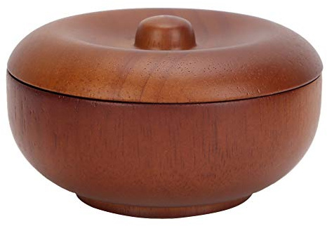 Pongnas Ciotola per pennello barba, tazza barba in legno per sapone e crema barba, tazza per sapone barba durevole uomo, grande ciotola profonda tazza in ceramica per rasatura manuale