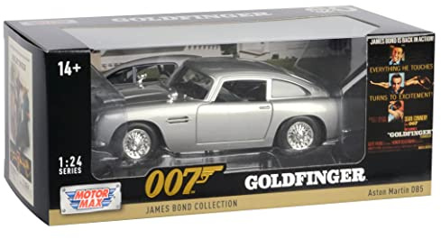 OPO 10 - Auto in Miniatura riprodotta in Scala 1/24 Compatibile per Aston Martin DB5 James Bond Collection Goldfinger - Motormax 79857