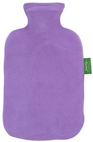 Fashy Wärmflasche 2,0L mit 100% recyceltem Fleecebezug aus Polyester 67405 55