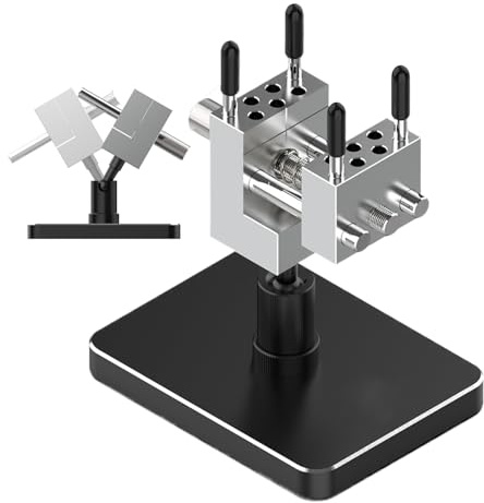 Yulokdwi Tornillo de Banco | 2 En 1 Portátil - Prensa de Precisión de Liberación Rápida Resistente Antideslizante para Taller Trabajos en Madera y Metal