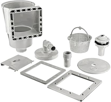 Skimmer per piscina a terra, con accessori, set di pulizia per foglie e detriti galleggianti