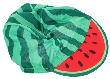 HAPINARY Gorra de Ciclismo Ajuste Seguro y Lavable para Deportes al Aire Libre Patrón de Sandía, Forro Transpirable de Poliéster para Hombre y Mujer para Debajo del Casco