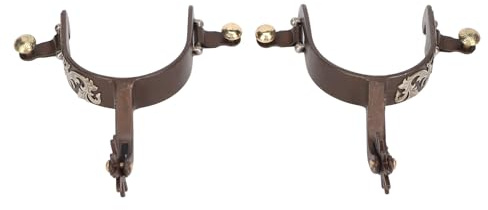 Yinhing Vintage Cowboy Spurs 2 St Antikt Brons Lågkolstål med Vridbart Redskap för Dekoration Av Ridstövlar
