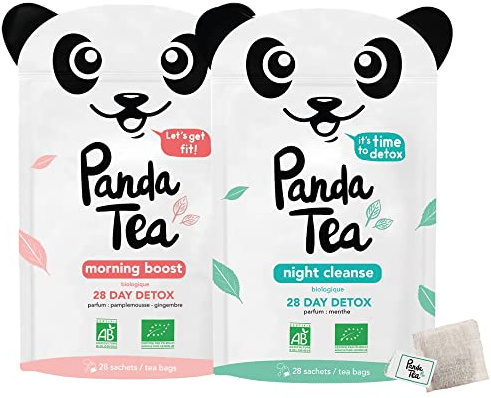 Tè detoxico del tè di Panda/tè organico detoxico - sfida 28 giorni (56 bustine)