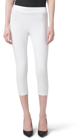 HUE Women's Wide Waistband Blackout Cotton Capri Leggings, Assorted