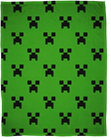 Character World Creeper Emerald Minecraft Fleece Blanket