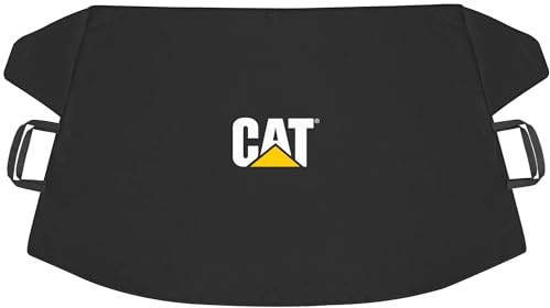Cat® Windshield Snow Cover, Toughest Car Frost Protector for Ice & Sleet, Weatherproof for Winter, Includes Anti-Theft Straps, Freeze Protector for Auto Car Truck Van SUV, Wide Size 78x45 inch,Black