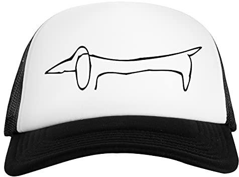 Minimal Wiener Weiß Schwarz Unisex Baseball Cap White Black