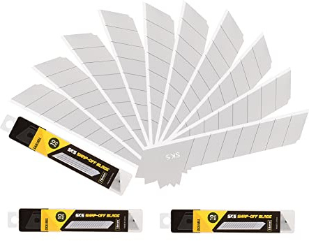 DOWELL 18mm Snap Off Blades SK5 Utility Knife Retractable Blades Box Cutter (30pcs)