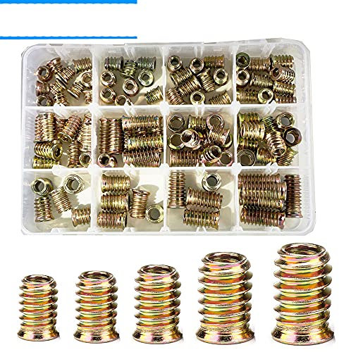 M6 M8 Ferro In Lega Di Zinco All'interno In Acciaio Al Carbonio Esagono Incassato Inserto Innesto Dado Filettato Per Mobili In Legno Assortimento Kit-M6 M8