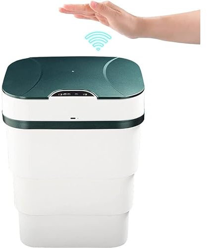 Pattumiera con sensore Smart Touchless,Bidone della Spazzatura con rilevamento del Movimento rapido 0,3 S, Impermeabile Regolabile 3l/6l/9.5l, Cucina,Bagno,Ufficio