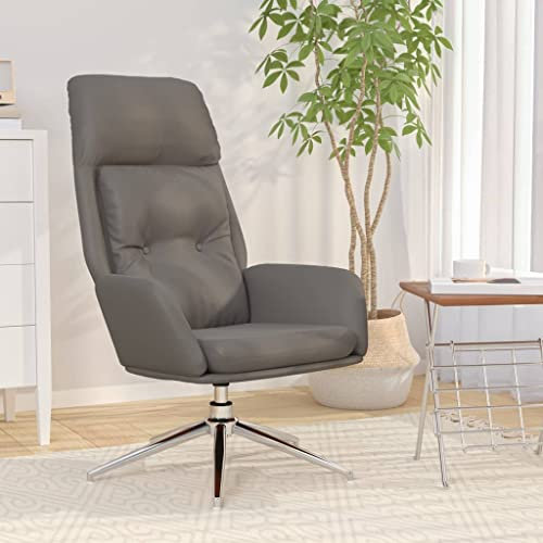 INLIFE Relaxsessel Grau Echtleder,Grau,11.05KG