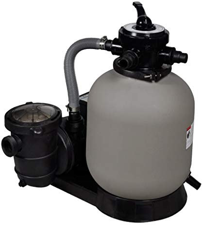 Homgoday Pompa per filtro a sabbia, impianto di filtraggio a sabbia, per piscina e piscina, 600 W, 17.000 l/h