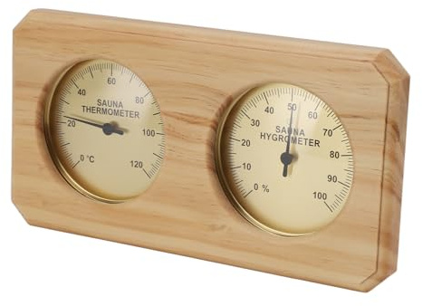Trä Bastutermometer Hygrometer Hög Temperaturmätning för Basturum